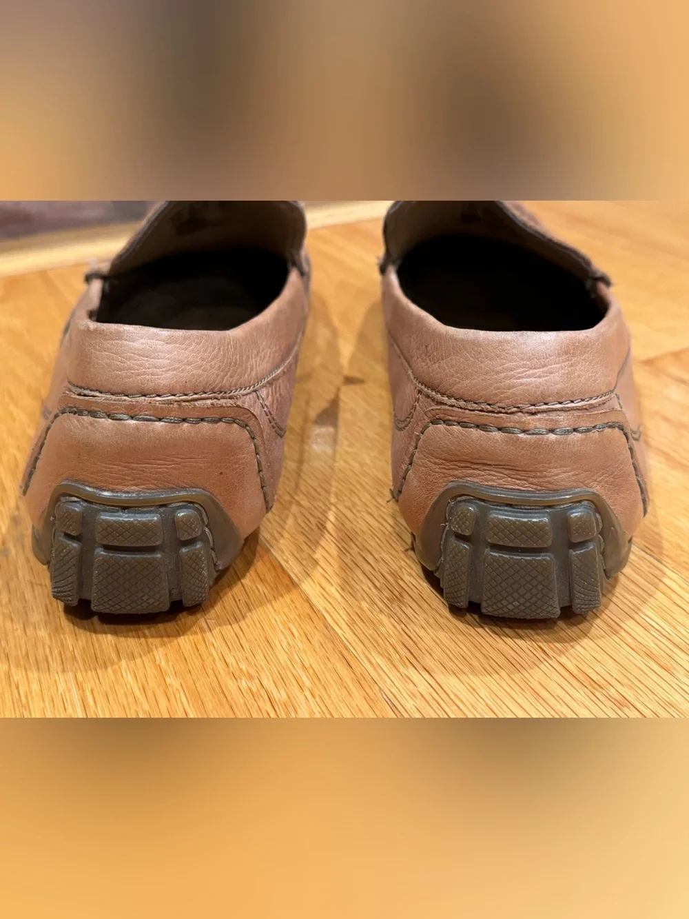 Clarkes Men’s Brown/Tan Leather Slip-On Loafers Mocs Driver Style 9.5M